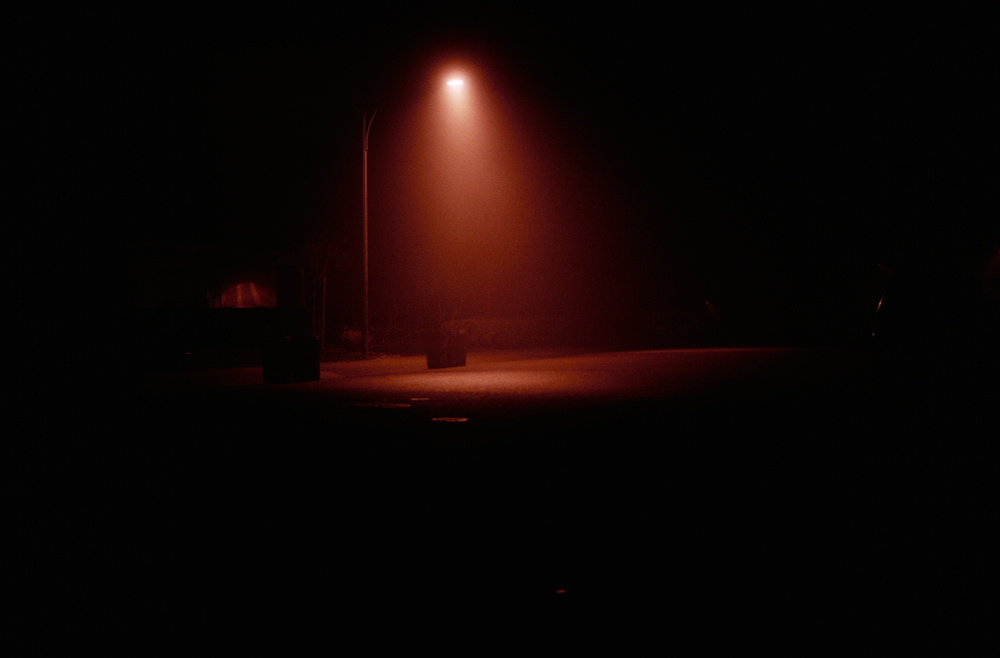 Streetlight in fog